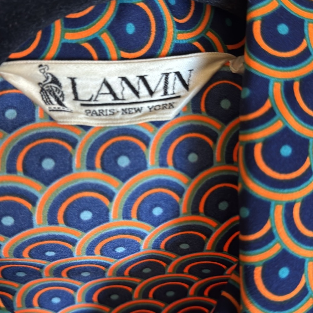 Lanvin Vintage Multicolor Patterned Shirt Dress